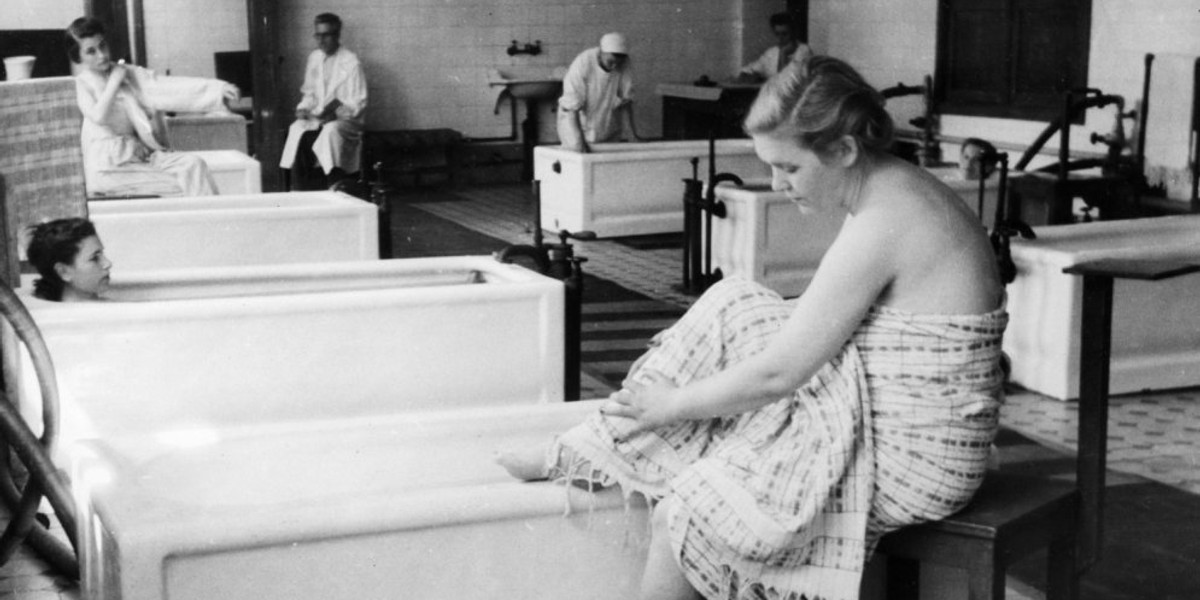 Лечебные ванны в санаториях СССР