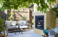 Двухместный коттедж полулюкс Outdoor Fireplace